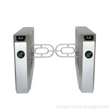 ISG-343 Stainless Steel Automatic Swing Barrier Gate with RFID reader , double swing gate for Metro